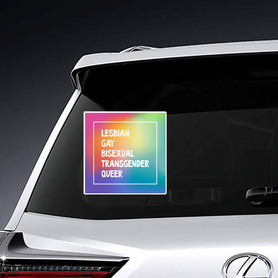 Lgbtq Sign Blurred Rainbow Sticker