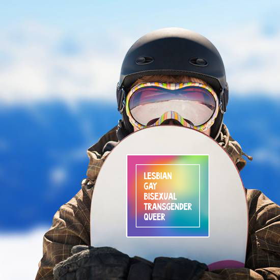 Lgbtq Sign Blurred Rainbow Sticker