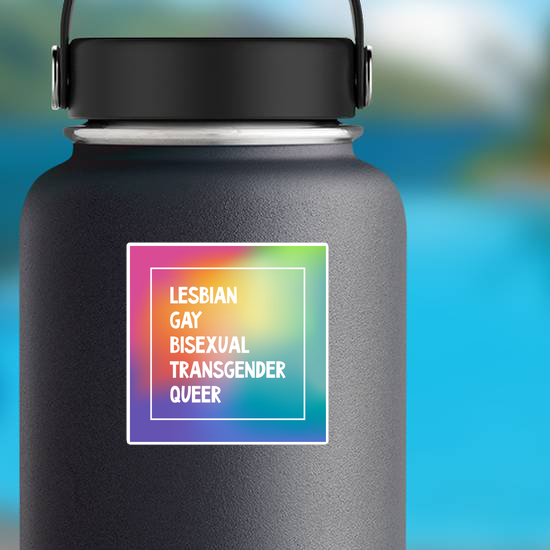 Lgbtq Sign Blurred Rainbow Sticker