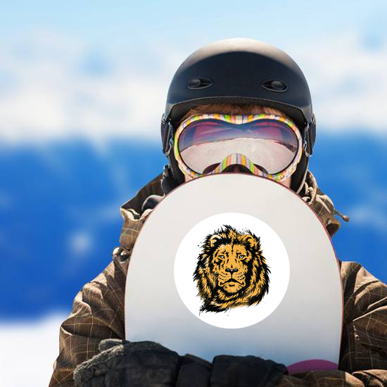 Lion Head Stencil Sticker