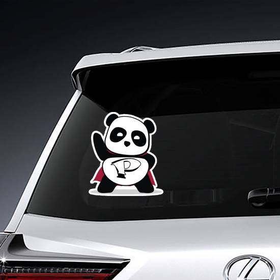 Little Cute Panda Superhero Sticker
