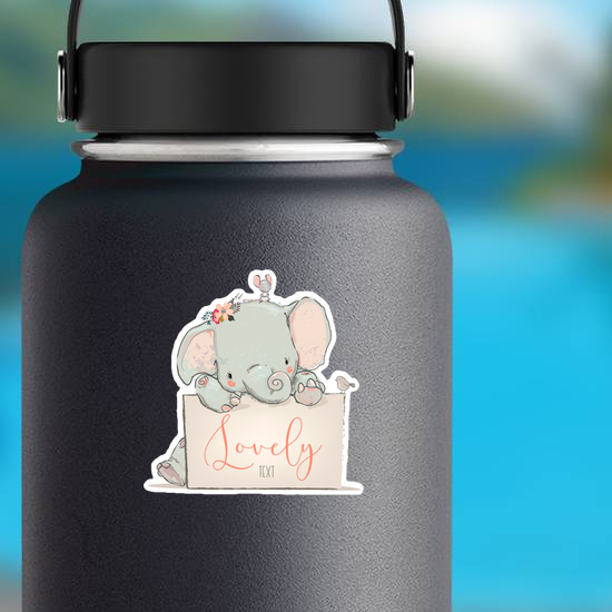 Little Lovely Elephant Sticker