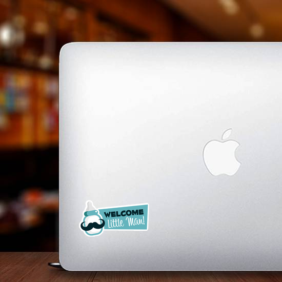 Little Man Baby Shower Sticker