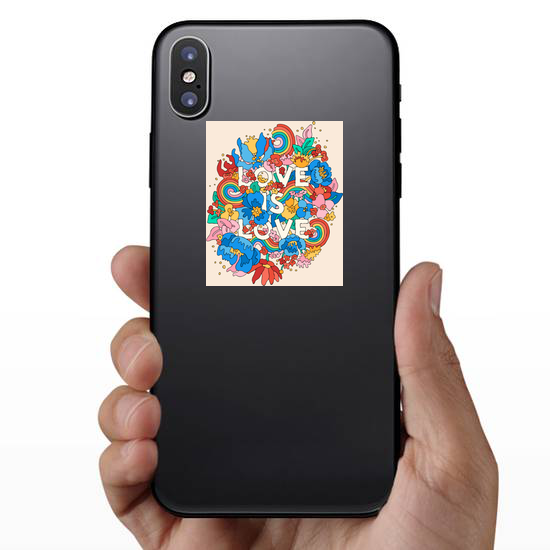 Love Is Love - Floral Doodle Sticker