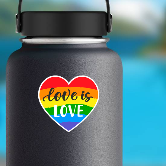 Love Is Love Rainbow Heart Sticker