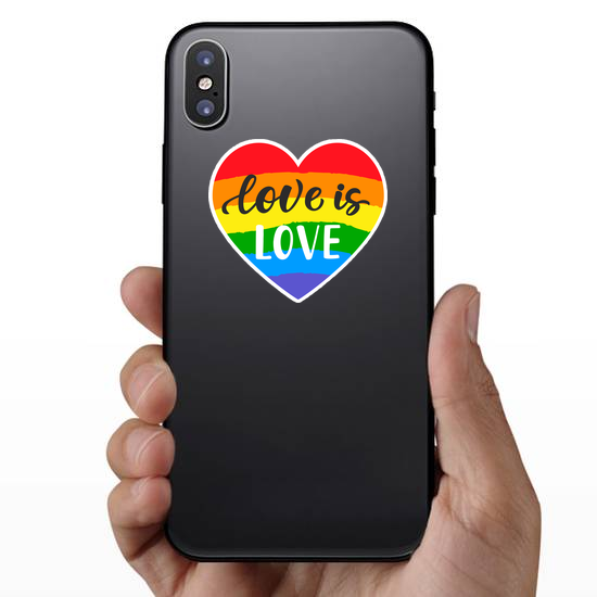 Love Is Love Rainbow Heart Sticker