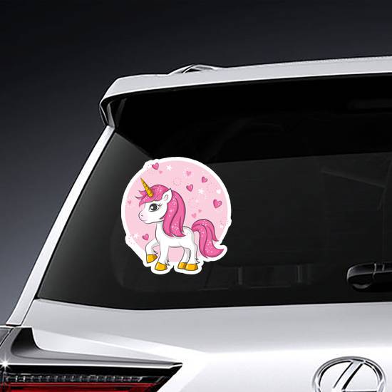 Magical Pink Unicorn Sticker example 