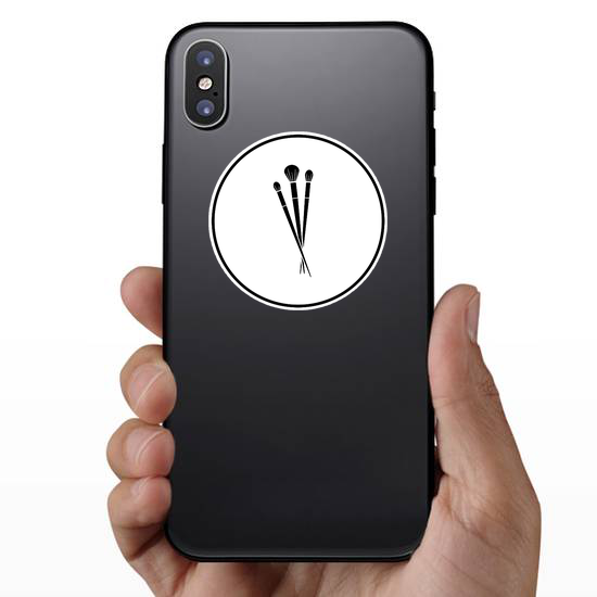 Makeup Brushes Symbol Sticker