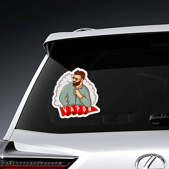 Man With Vape Cloud Sticker