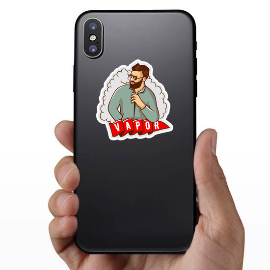 Man With Vape Cloud Sticker