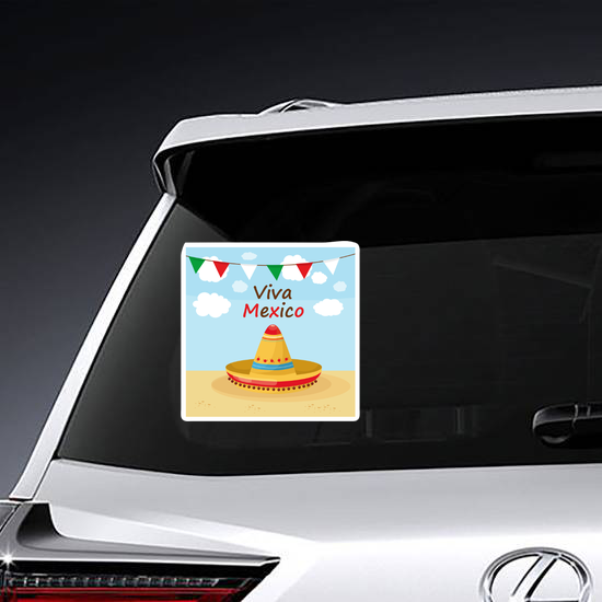Mexican Hat Viva Mexico Sticker