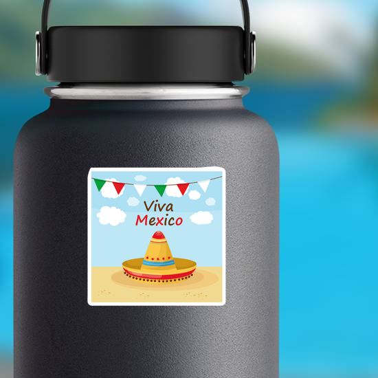 Mexican Hat Viva Mexico Sticker
