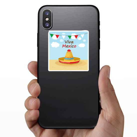 Mexican Hat Viva Mexico Sticker