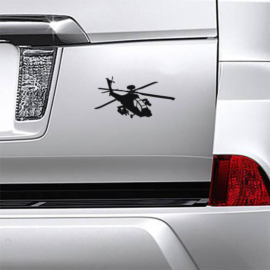 Military Helicopter Silhouette Sticker example 