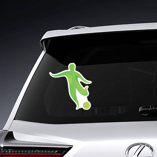 Modern Abstract Soccer Player Sticker
