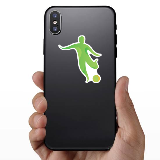 Modern Abstract Soccer Player Sticker