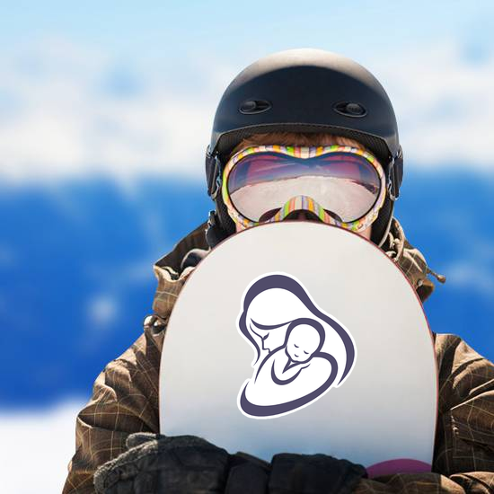 Mother And Baby Purple Sticker