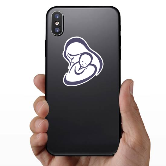 Mother And Baby Purple Sticker