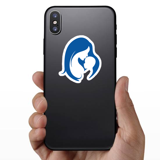 Mother And Baby Silhouette Sticker