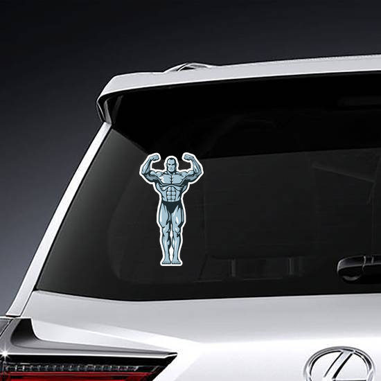 Muscle Bodybuilder Man Flexing Sticker