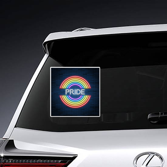 Neon Lgbt Pride Sign Sticker