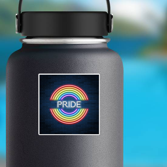 Neon Lgbt Pride Sign Sticker