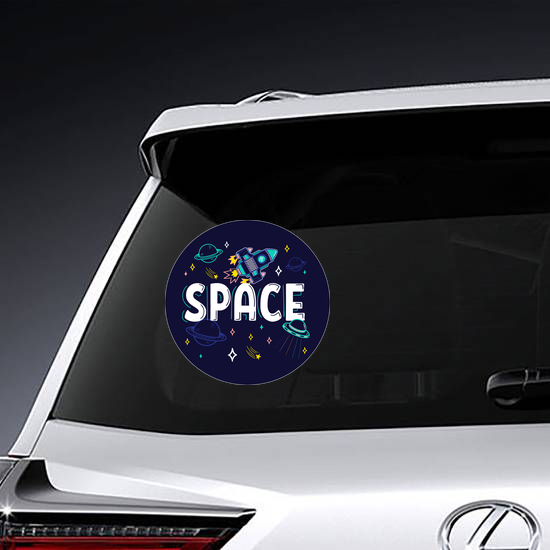Neon Space Elements Sticker