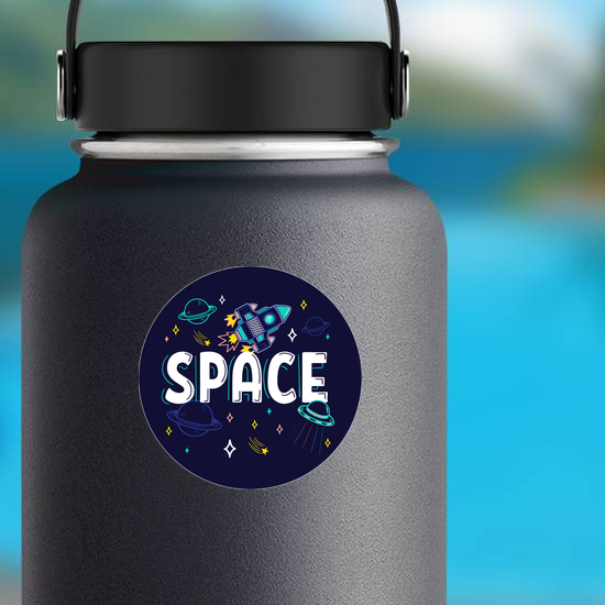 Neon Space Elements Sticker