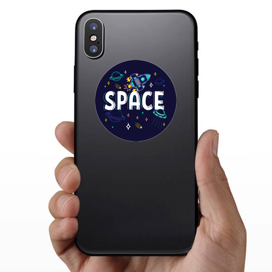 Neon Space Elements Sticker