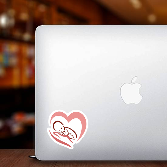 Newborn Baby in Heart Sticker