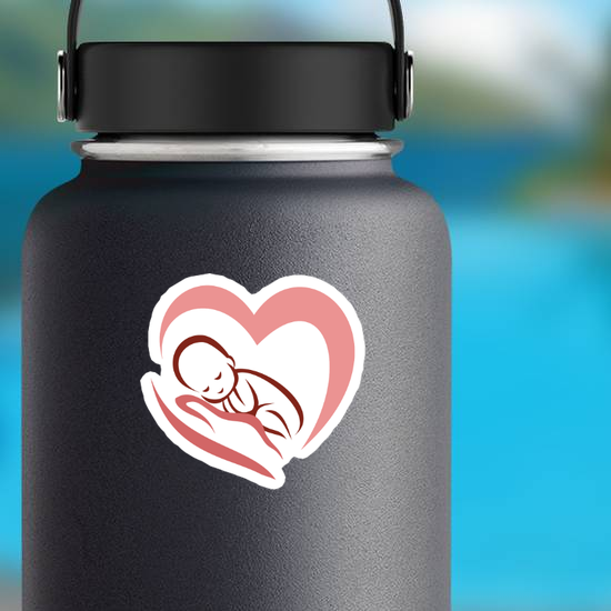 Newborn Baby in Heart Sticker