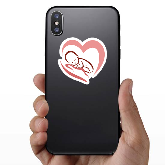 Newborn Baby in Heart Sticker