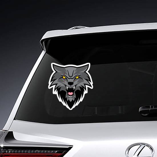 Night Wolf Vector Logo Sticker