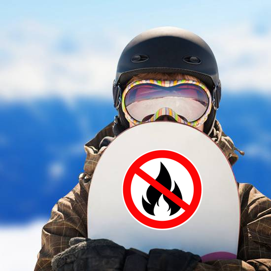 No Fire Sign Circle Sticker