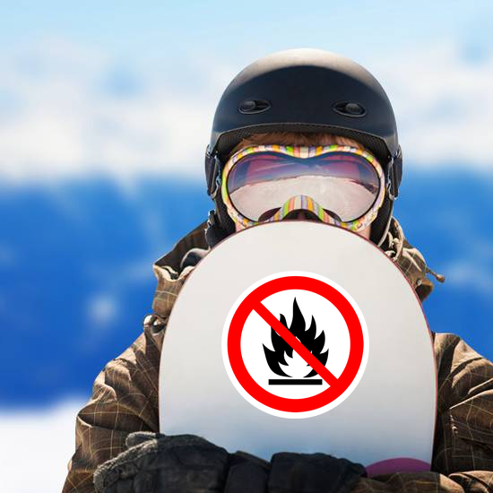 No Open Flame Fire Sign Sticker