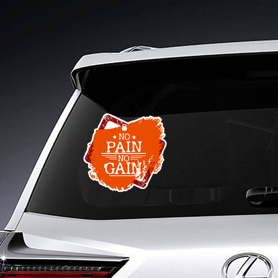 No Pain No Gain Fitness Sticker