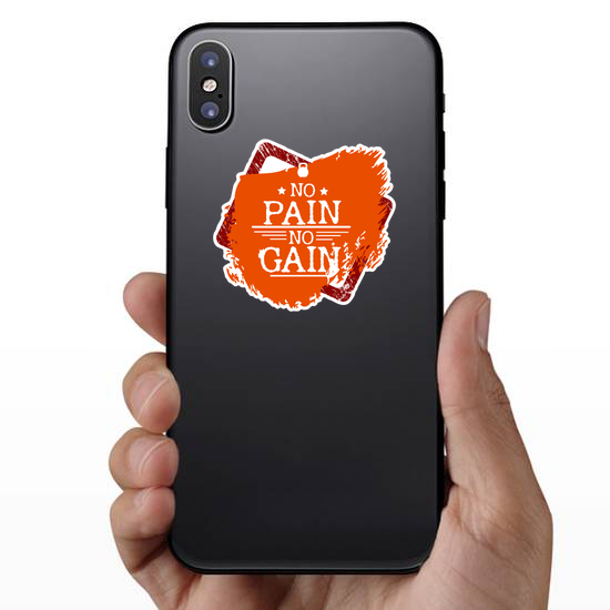 No Pain No Gain Fitness Sticker