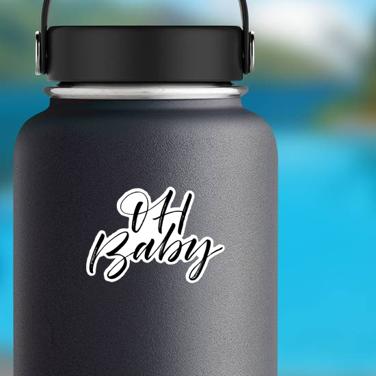 Oh Baby Calligraphy Sticker