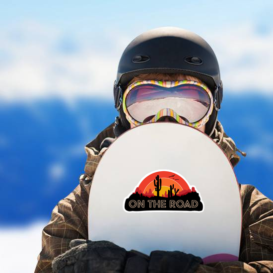 On The Road Cactus Sticker