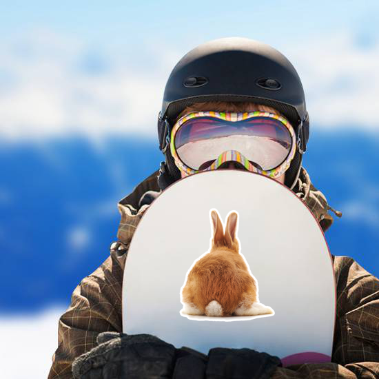 One Brown Rabbit Tail Sticker