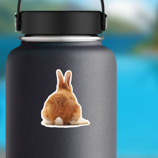 One Brown Rabbit Tail Sticker