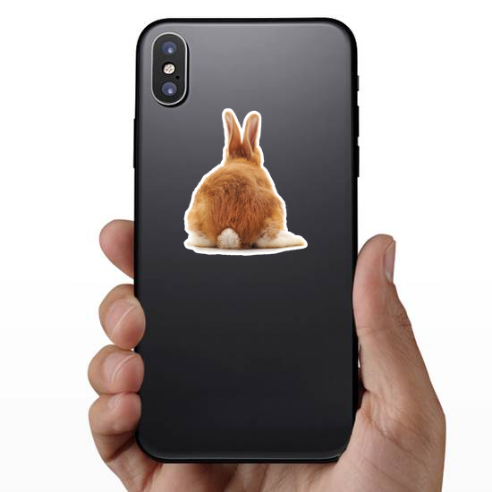 One Brown Rabbit Tail Sticker