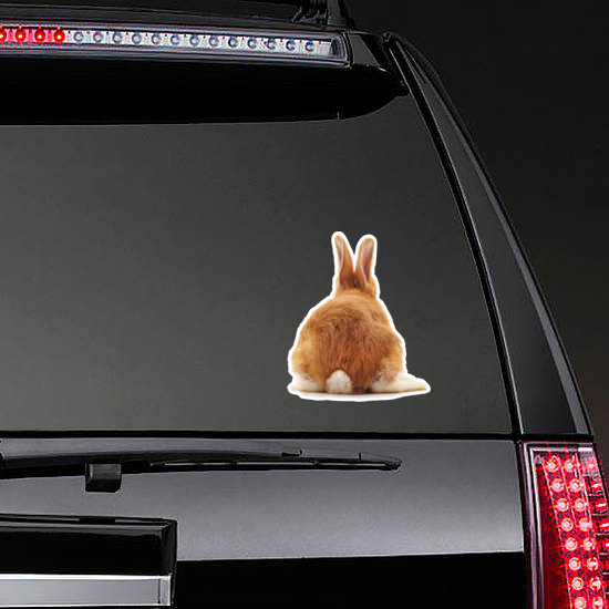 One Brown Rabbit Tail Sticker
