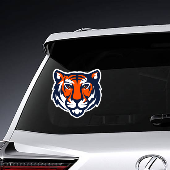 Orange Tiger Logo Design Sticker