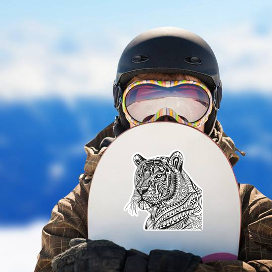Ornamental Tiger Portrait Sticker