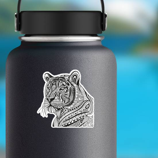 Ornamental Tiger Portrait Sticker