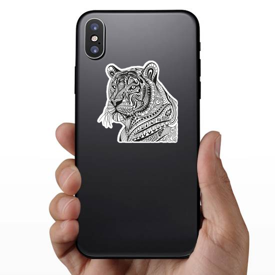 Ornamental Tiger Portrait Sticker