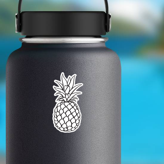 Outline Of Tropical Pineapple Sticker