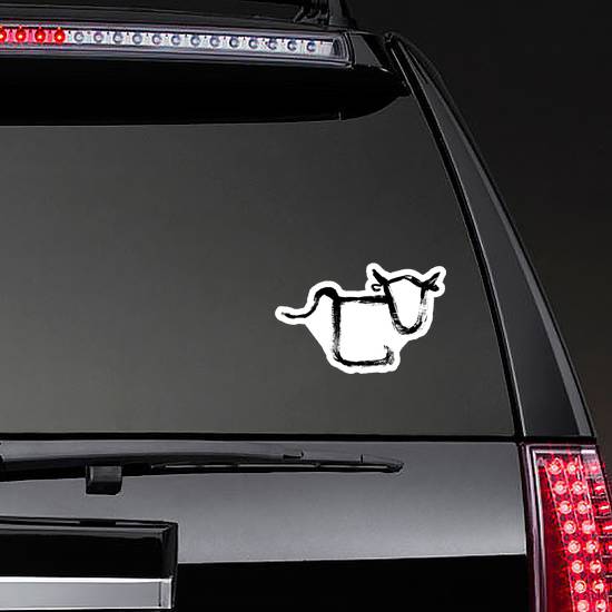 Ox, Bull, Cow On White Background Abstract Sticker