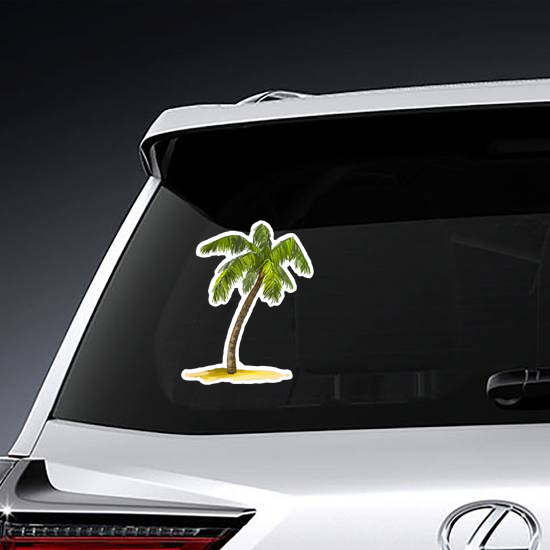 Tropical Palm Trees Blue Car Vinyl Sticker SELECT SIZE